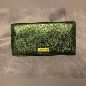 Anne Klein II Black Genuine Leather Large Bi-fold Wallet